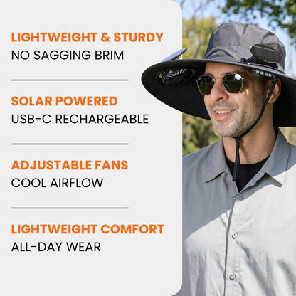Jewsione Solar Cooling Fan Hat